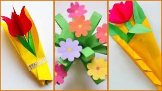 4 DIY Flower Bouquet Craft | Teachers Day Gift Ideas | Flower Craft #bouquet