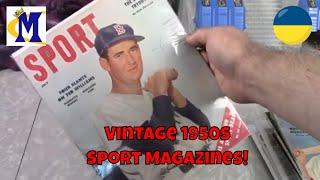 Vintage 1950s Sports Magazines Auction Finds!  Ted Williams, Johnny Unitas & More!