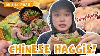 Would YOU Dare Try This? Eating a Haggis at Dunhuang Night Market on the Silk Road 2024!  4K