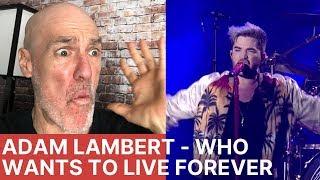 Voice Teacher Reacts - Adam Lambert + Queen - Who Wants to Live Forever, Live - Isle of Wright 2016