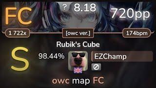 8.2⭐ EZChamp | Nanahoshi Kangengakudan feat. Hatsune Miku - Rubik's Cube [owc ver.] 98.44% FC 720pp