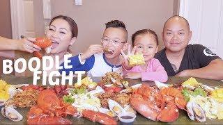 BOODLE FIGHT With Family (Husband, Nana Eats & SAS ASMR ) Mukbang | N.E Let’s Eat