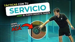 100% EFECTIVIDAD  TUTORIAL de TÁCTICAS desde el SAQUE  Adan Ponce | Alto Padel