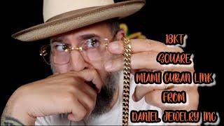 18K GOLD 7MM SQUARE MIAMI CUBAN LINK BRACELET FROM DANIEL JEWELRY INC