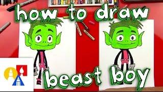 How To Draw Beast Boy From Teen Titans Go!