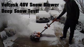 Best Electric Snow Blower / Shovel?  Voltask 40V Deep Snow Test.