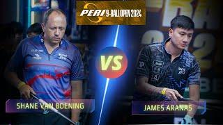 SHANE VAN BOENING  VS  JAMES ARANAS | PERI 9-BALL OPEN 2024 #billiards #nineball #9ballpool