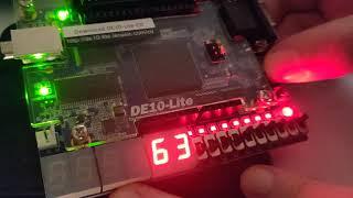 Quartus prime binary number display on DE10-lite board