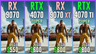 RX 9070 vs RTX 4070 SUPER vs RX 9070 XT vs RTX 4070 TI SUPER - Test in 25 Games