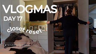 vlogmas day 17: closet organization vlog