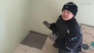 carpet tile 데코타일 시공하기 - 2 준비물 설명 시작점 잡기 가운데 시공하기