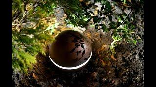 Светильник из бетона для ландшафтного дизайна ночь