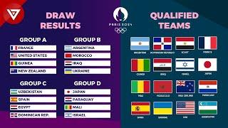 🟣 OLYMPIC PARIS 2024 MEN'S FOOTBALL All Teams Qualified & Draw Results