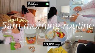 5AM morning routine  how to be THAT GIRL motivation, changing my life, productive planning 2024