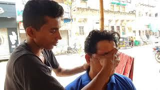 Street Barber Intense Head Massage|Asmr champi in Varanasi