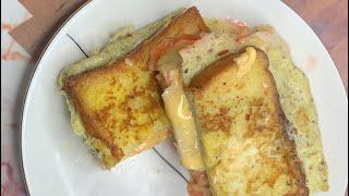 Cheese egg toast breakfast | one pan egg  toast sandwich | easy breakfast