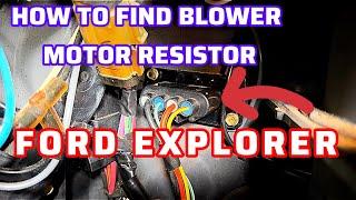 How To Change Blower Motor Resistor In 2002 Ford explorer XLS