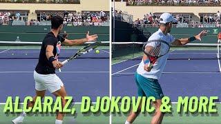 Djokovic, Alcaraz, Swiatek, Fritz & More - IW '24 Court Level Practice Compilation & Farewell