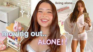 move in + apartment tour | going to the gym, living alone at 19!