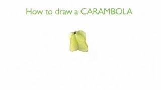 How to Draw a Carambola : How to Draw Fruits