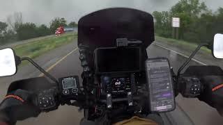 Brave, Stupid or Lucky?  Trying to out-ride a mini tornado, hail storm in Omaha Nebraska