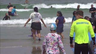 Special needs athletes catch a wave during Day at the Beach at La Jolla Shores