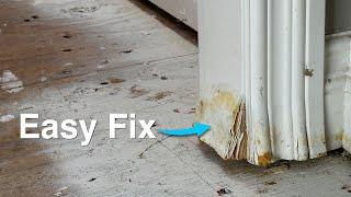 How To Repair a Terribly Damaged Door Jamb the Easiest Way Possible!!