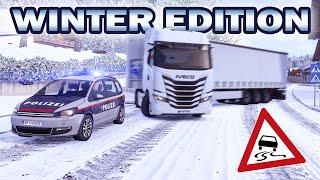 IDIOTS on the road #112 | WINTER Edition | Funny moments - ETS2 Multiplayer