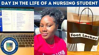 DAY IN THE LIFE OF A NURSING STUDENT VLOG| NURSING SCHOOL SHOES|UPCOMING SEMESTER CLASS PREVIEW WEEK