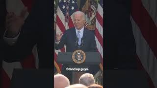 Biden mistakenly claims American held by Hamas is ‘here with us today’ at Rose Garden party #shorts