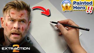 An incredible ending to Chris Hemsworth's face painting‼️extraction 2