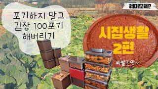 [슬기로운 시집생활] 2편/김장100포기/배추뽑기/김장과정/김장브이로그/김치/수육/안산댁