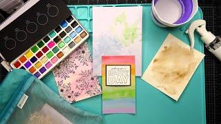 Diamond Press Mega Watercolor Kit Tutorial: 4 Simple Wash Backgrounds, Beginner Friendly & Easy!