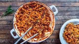 Lamb & Mushroom Pasta