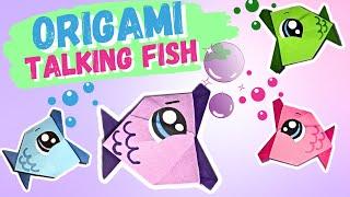 Origami Talking Fish / How to make paper 3D fish