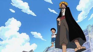 Shanks giving a hat to Luffy -ENG DUB