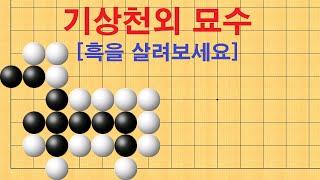 바둑 사활 - 기상천외 묘수로 흑을 살려보세요