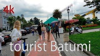 The Summertime Walk and Walking 4K tourist Batumi Georgia  2022