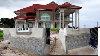 building in Ghana  || the cost by fixing this natural stones ...