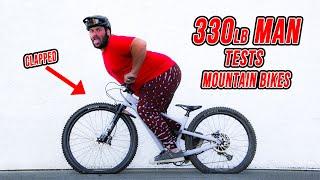 330lb Giant Man vs 130mm vs 140mm vs 150mm vs 160mm vs 170mm Bikes