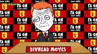 MOYES SACKED by Man Utd ('Moyes Way' Song funny football cartoon My Way parody)