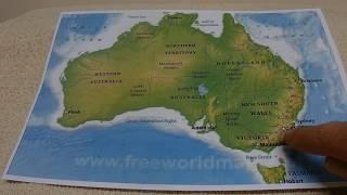 ASMR - Australia - Australian Accent - Whispering Key Facts about Australia, Weather, Population...