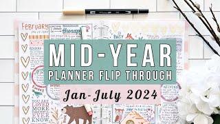 Mid-Year Planner Flip Through Jan-July 2024 - Classic Happy Planner & Creative Journal After the Pen