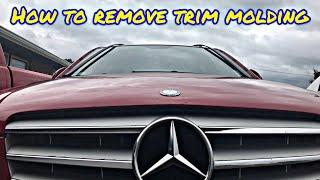 How to remove Mercedes roof molding