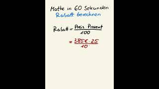 Prozentrechnen - Rabatte schnell und einfach berechnen. #mathe #mathetipps