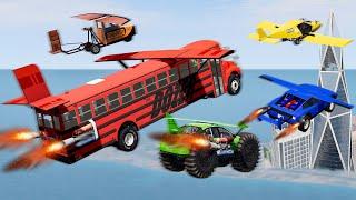 Flying Car Fight #2 - Who is better? - Beamng drive - Beamng drive