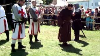 Schaukampf - Milites Templi Spilberg - Mittelalterfest Enns 2012