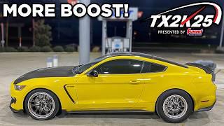 Turning up the BOOST for TX2K25 in Supercharged Shelby GT350! (900HP)