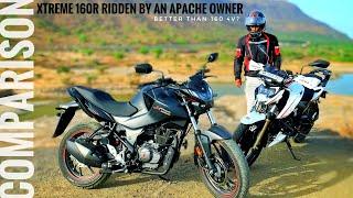 Apache Owner Rides Hero Xtreme 160R | Hero Xtreme 160R vs TVS Apache 160 4V | Xtreme 160 Touring