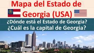 Mapa de Georgia Estados Unidos. Capital de Georgia USA. Donde esta Georgia USA. Georgia USA map